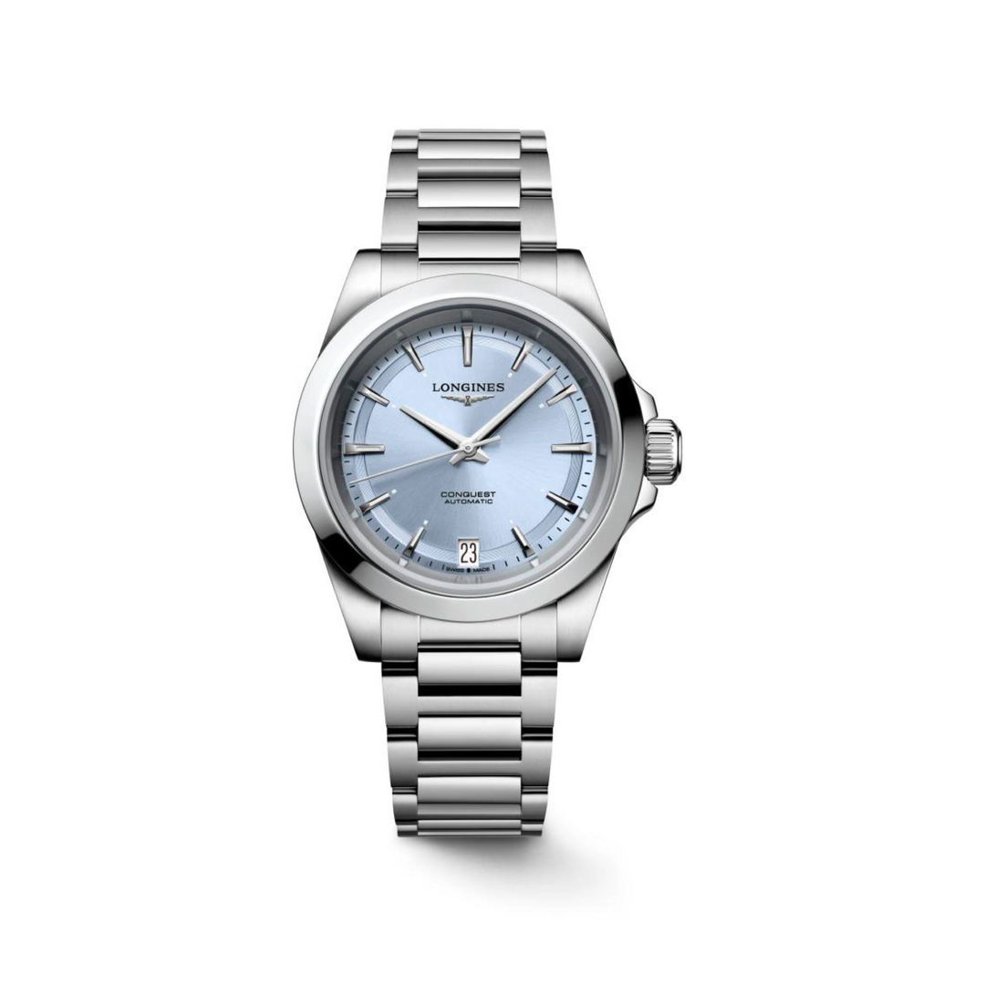 Longines Conquest - L3.430.4.92.6 – Automatikwerk – hellblau - 34 mm - Damenuhr