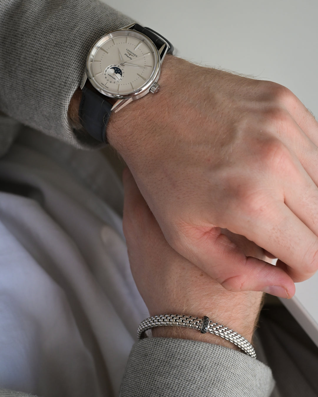 Longines Flagship Heritage mit FOPE Armband, Herrenuhr und Herrenschmuck