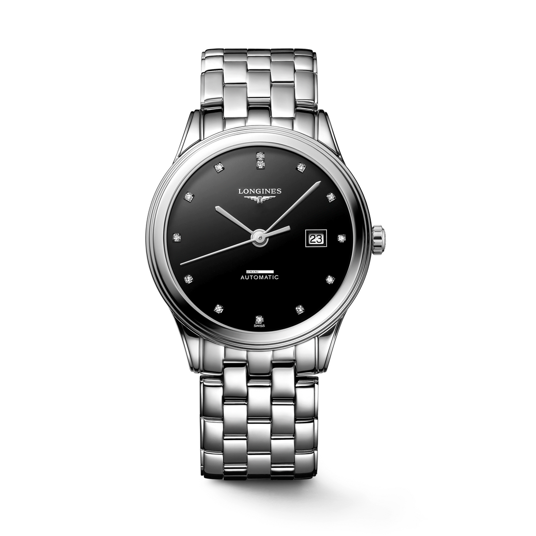 Longines - Flagship - L4.984.4.57.6 – Automatikwerk – schwarz - 40 mm - Herrenuhr