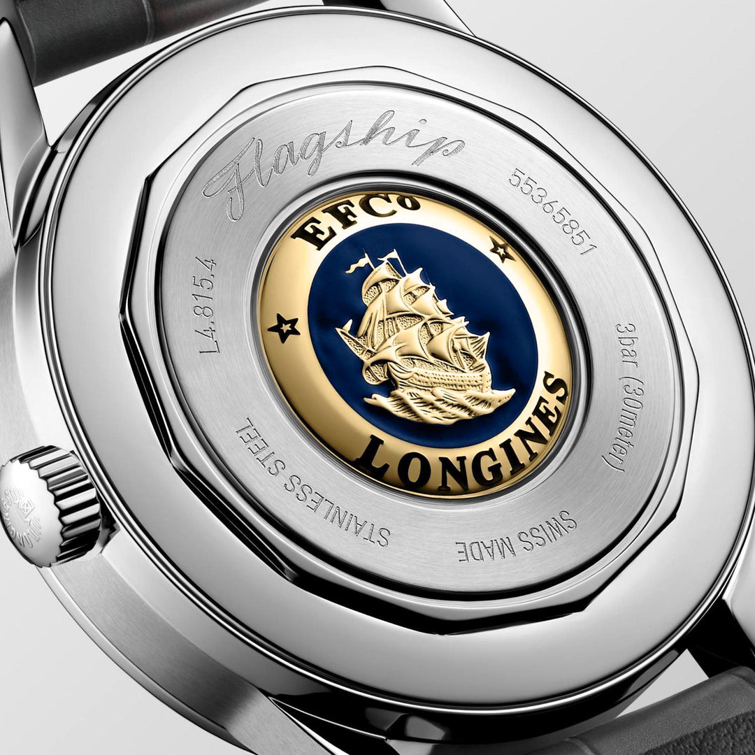 Longines Flagship Heritage mit der Referenz L4.815.4.72.2 Edelstahlboden