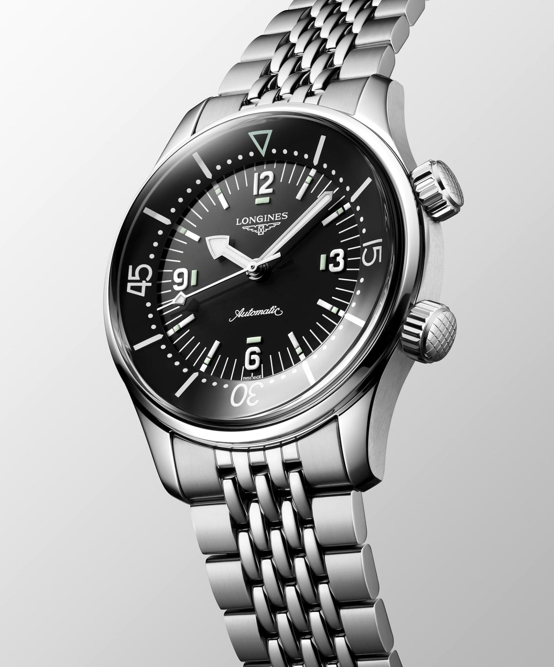 Longines Legend Diver Watch mit der Referenz L3.764.4.50.6 für Herren in schwarz