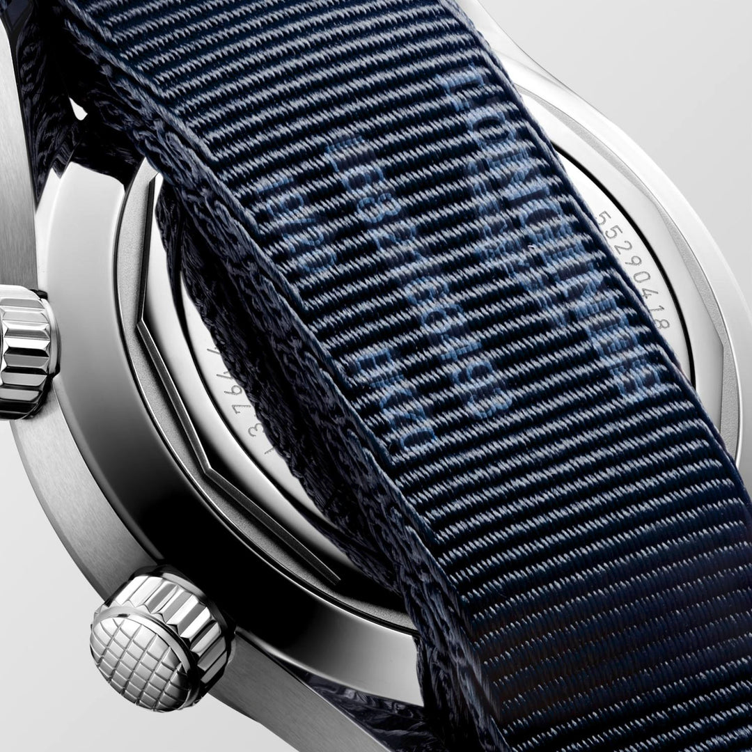 Longines - Legend Diver Watch mit der Referenz L3.764.4.90.2 blaues Synthetikband