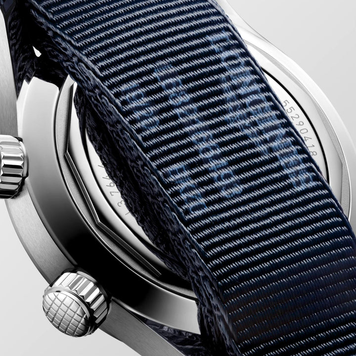 Longines - Legend Diver Watch mit der Referenz L3.764.4.90.2 blaues Synthetikband