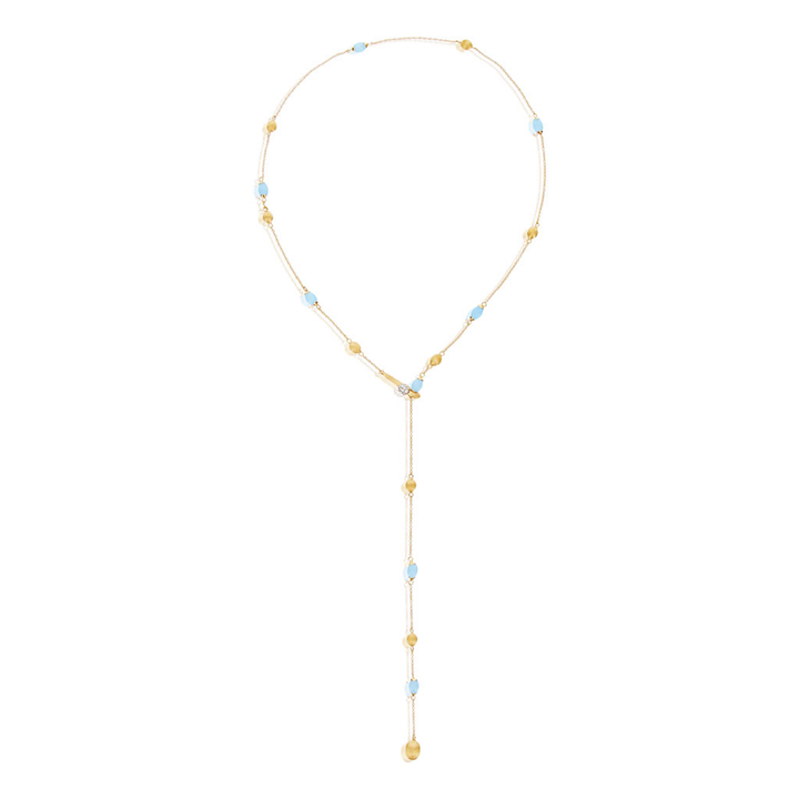 Nanis - Halskette Soffio Azure - CS22-587 - Gelbgold, Farbsteine, Diamanten - Halskette für Damen