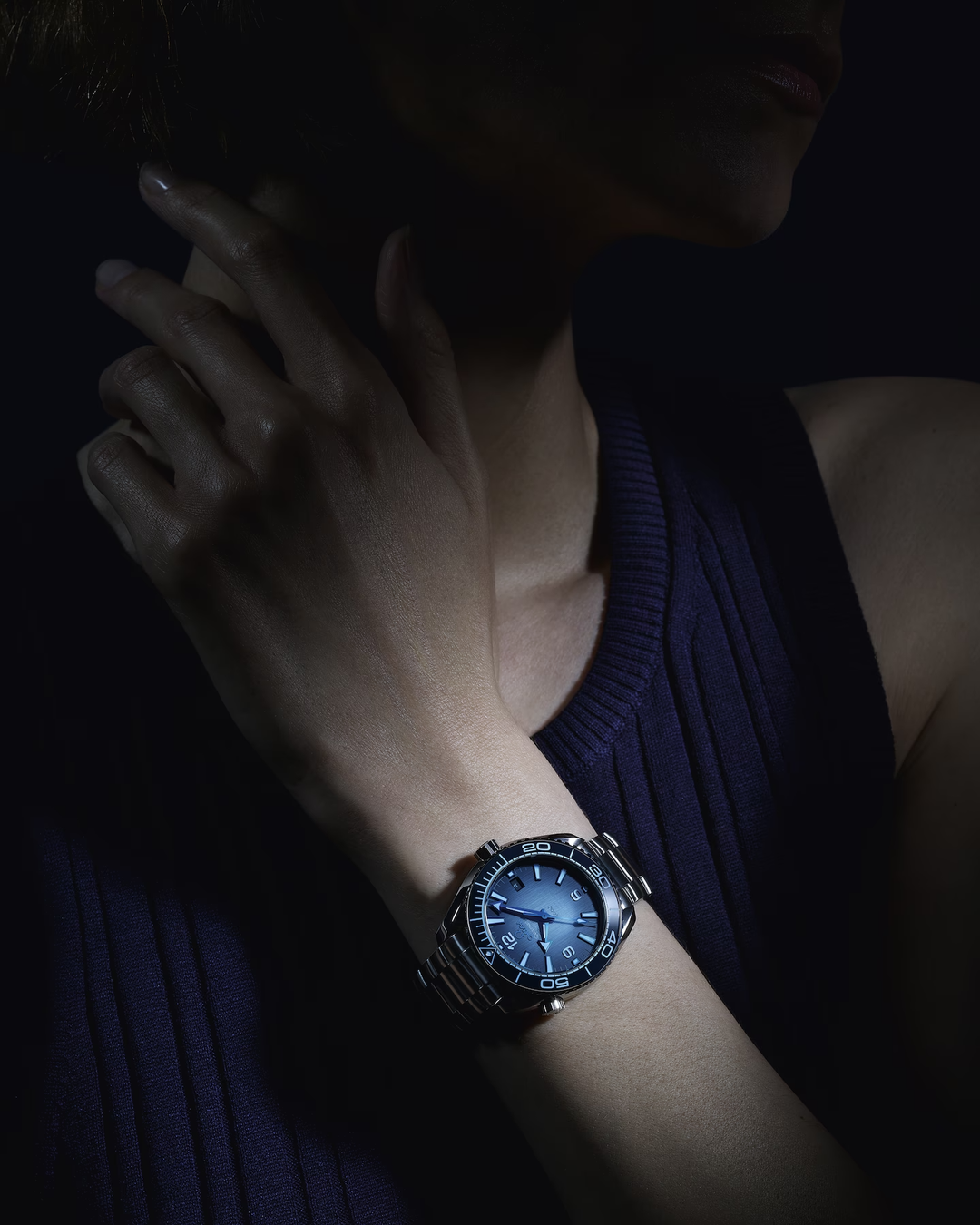 OMEGA - Seamaster Planet Ocean 600M - 215.30.40.20.03.002 – Automatikwerk – blau - 39,5 mm - Damenuhr