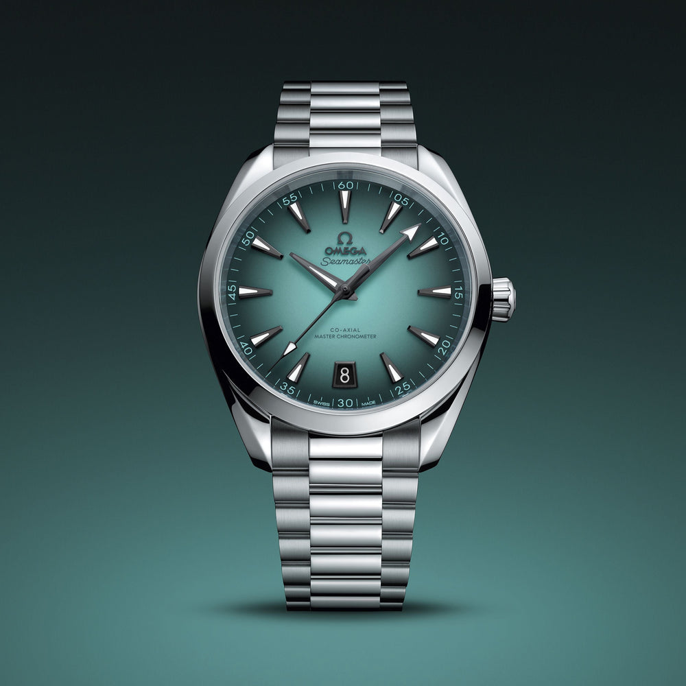 OMEGA - Seamaster Aqua Terra 150M - 220.10.41.21.03.006 – Automatikwerk – türkis, schwarz - 41 mm - Herrenuhr bei Juwelier Krebber in Mönchengladbach