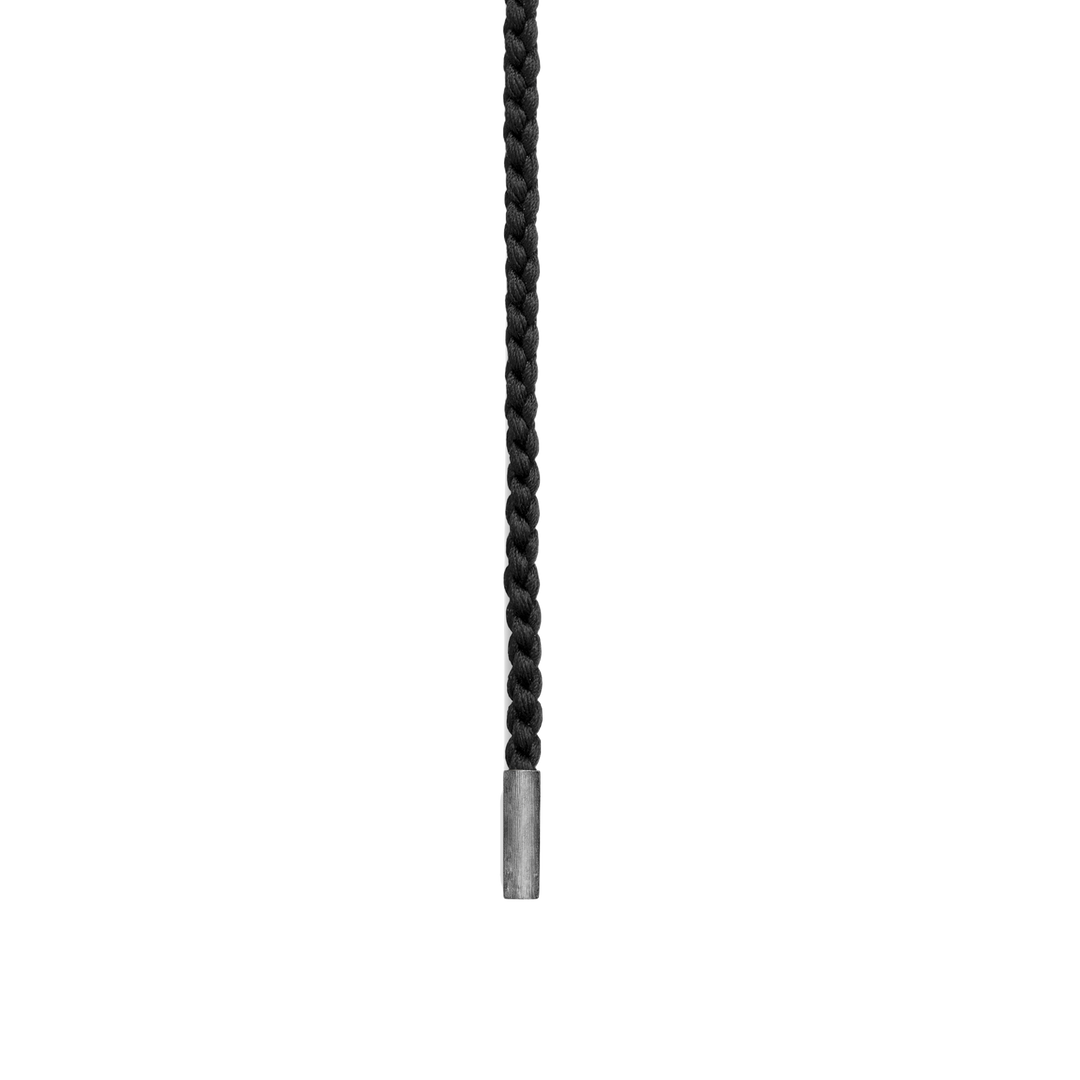 schwarzes Seidenhalsband von Ole Lynggaard in klassischer Flechtung