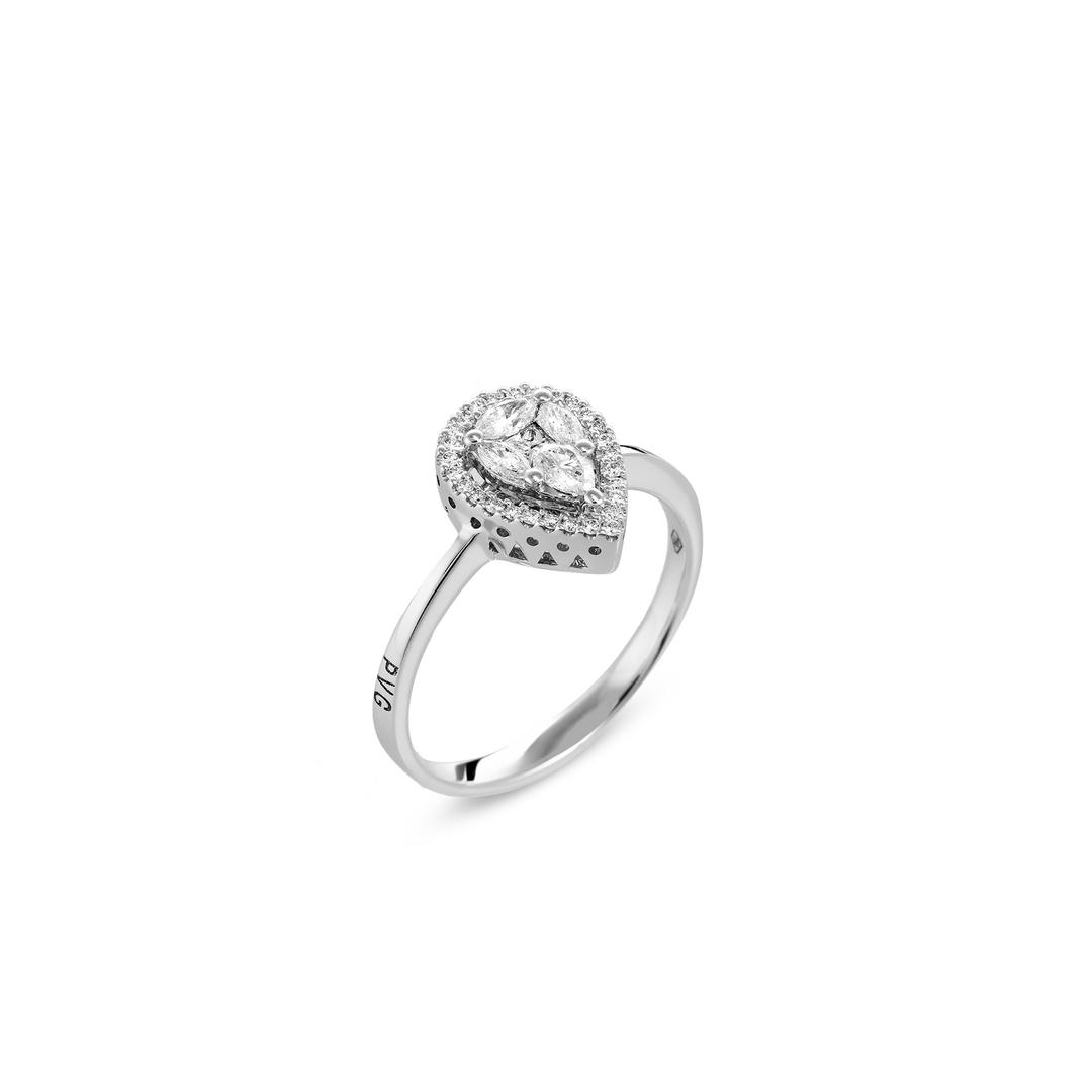 Ponte Vecchio - Ring Benvenuto - CA1524 BRW - Weißgold - Diamanten - Ring für Damen