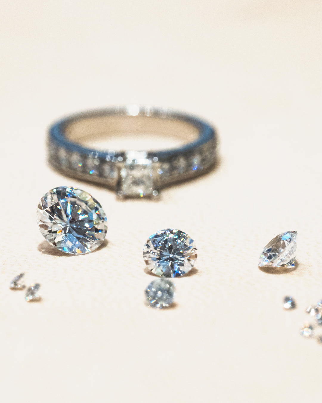 Diamanten in der Goldschmiedewerkstatt von Juwelier Krebber 