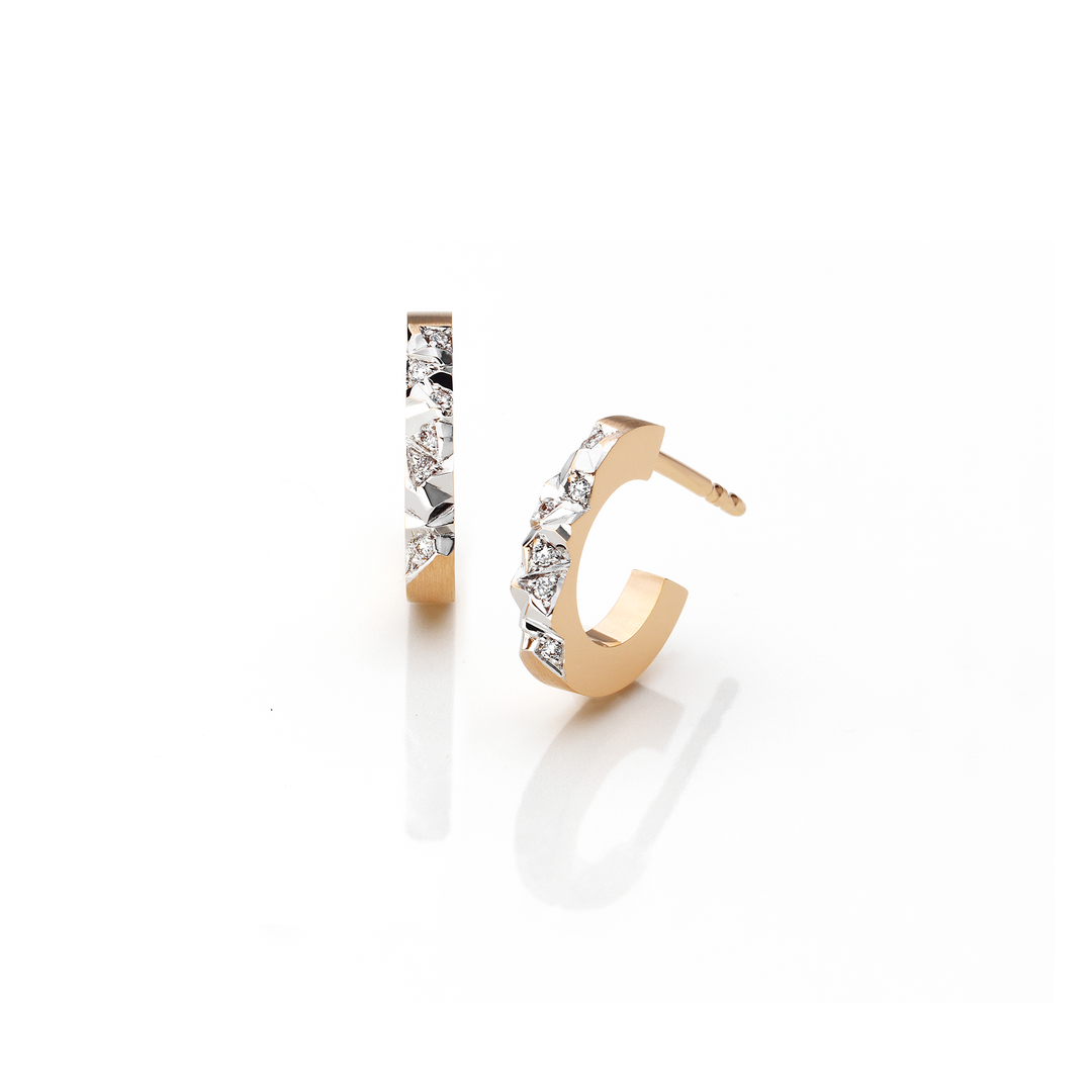 Schmuckwerk - Alpen Creolen – GO 205 RG – Roségold – Diamanten - Creolen für Damen