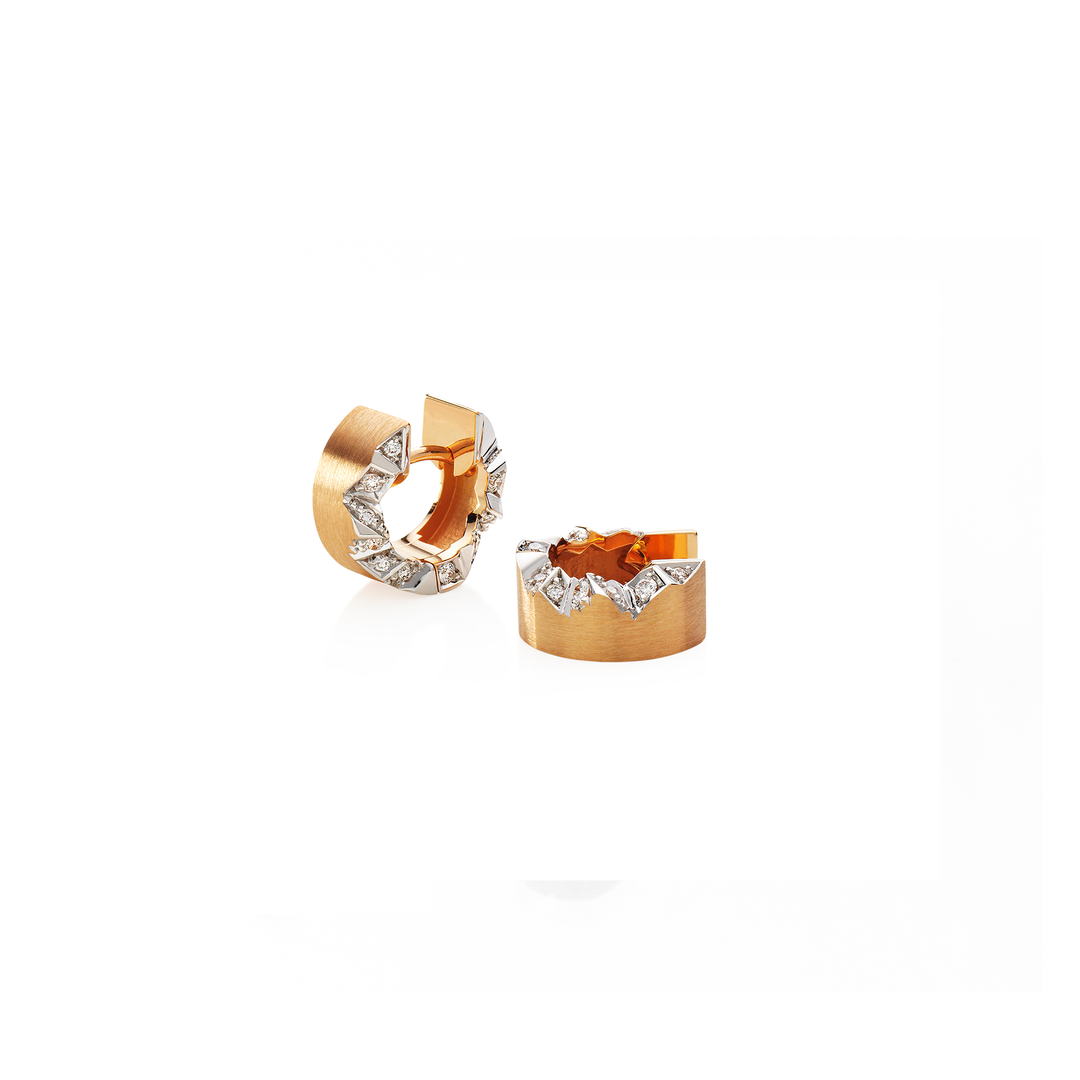 Schmuckwerk - Alpen Creolen – GO 815 RG – Roségold – Diamanten - Creolen für Damen