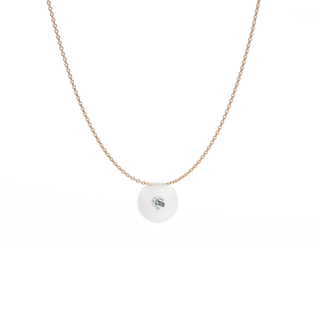 Schmuckwerk - Halskette Glasklar - DH 807 RG - Roségold - Diamant - Halskette für Damen