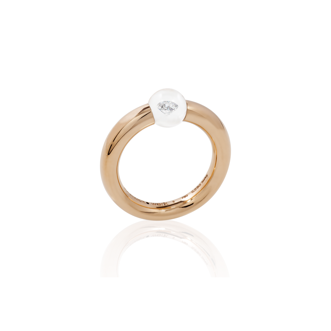 Schmuckwerk Glasklar Ring - DR-267-RG - Roségold - Ring