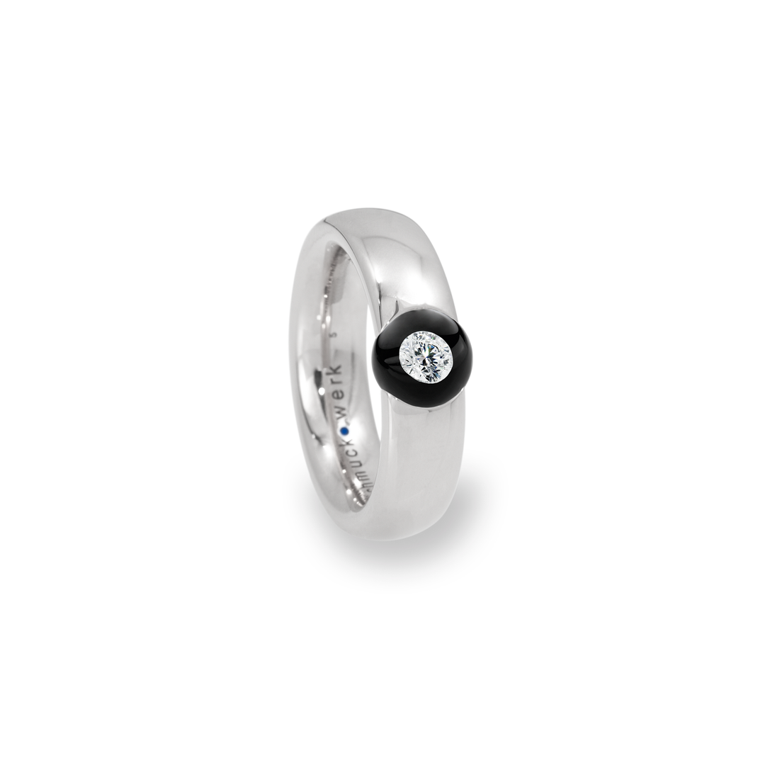 Schmuckwerk Glasklar Ring - DR 767 ST/GS - Edelstahl - Ring für Damen