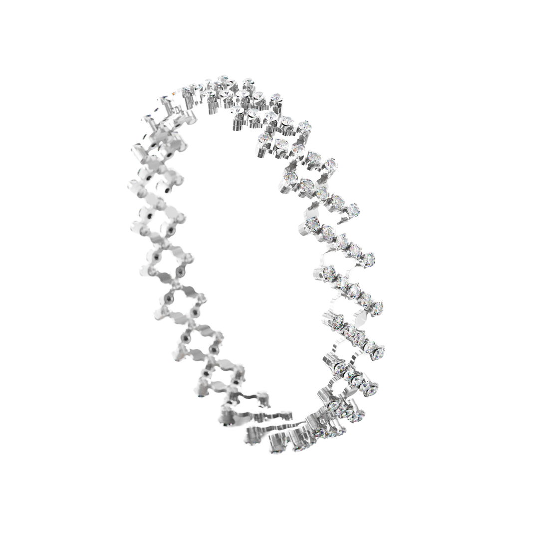 Serafino Conosli Brevetto Multi Size Ring – S.RB_5F4_WG_WD – Weißgold – Diamanten - Damenring bzw . Armband