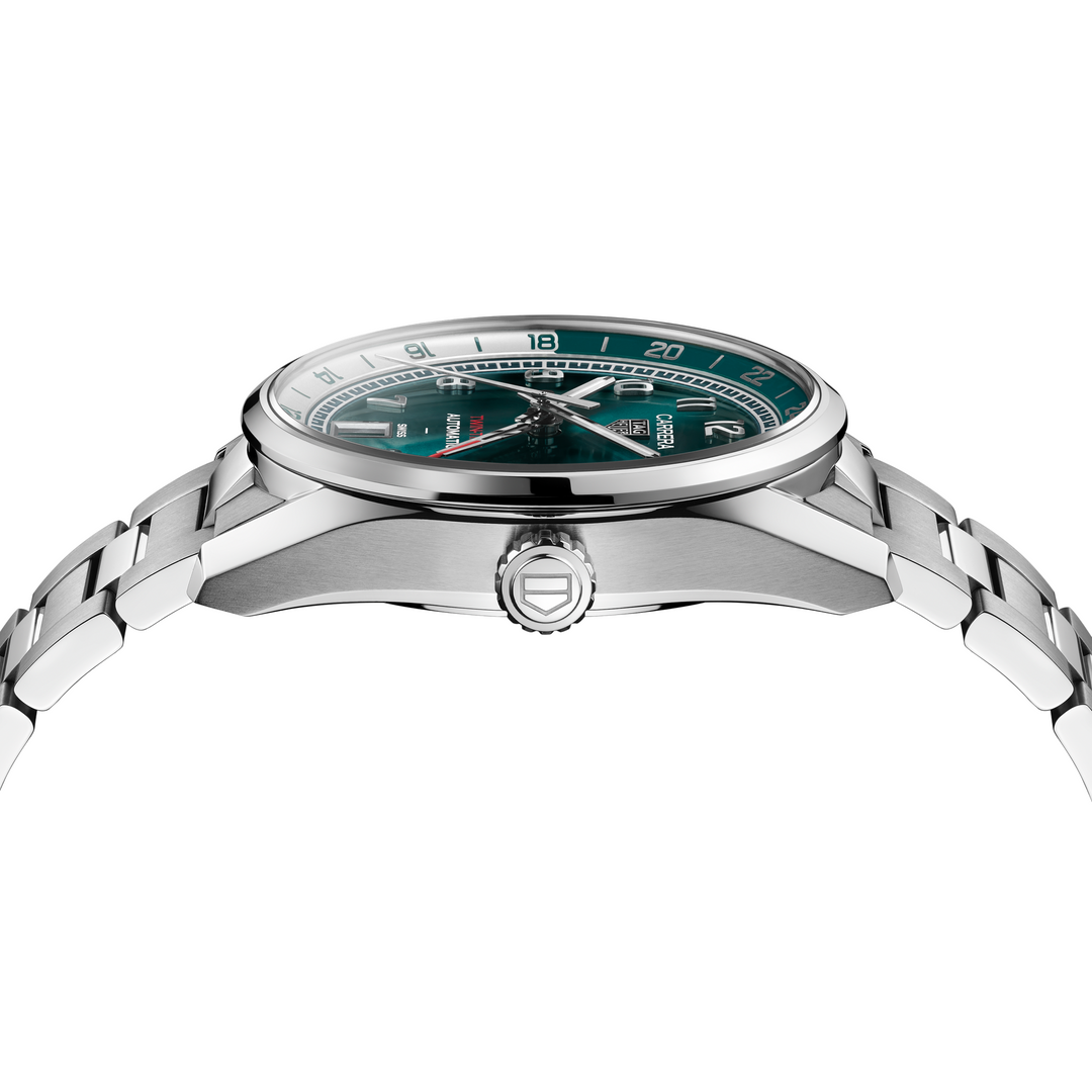 TAG Heuer - Carrera Date Twin - WDA2114.BA0043 – Automatikwerk – grün - 41 mm - Herrenuhr mit zweiter Zeitzone