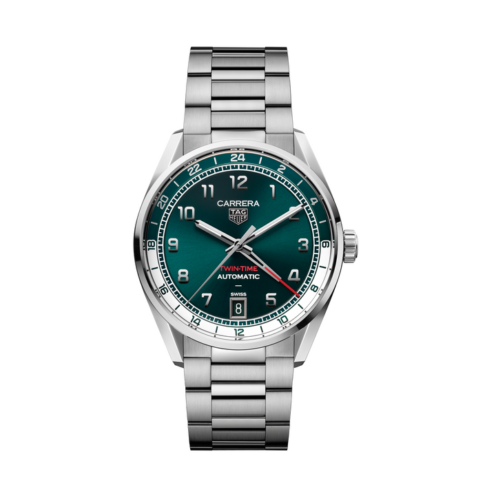 TAG Heuer - Carrera Date Twin - WDA2114.BA0043 – Automatikwerk – grün - 41 mm - Herrenuhr