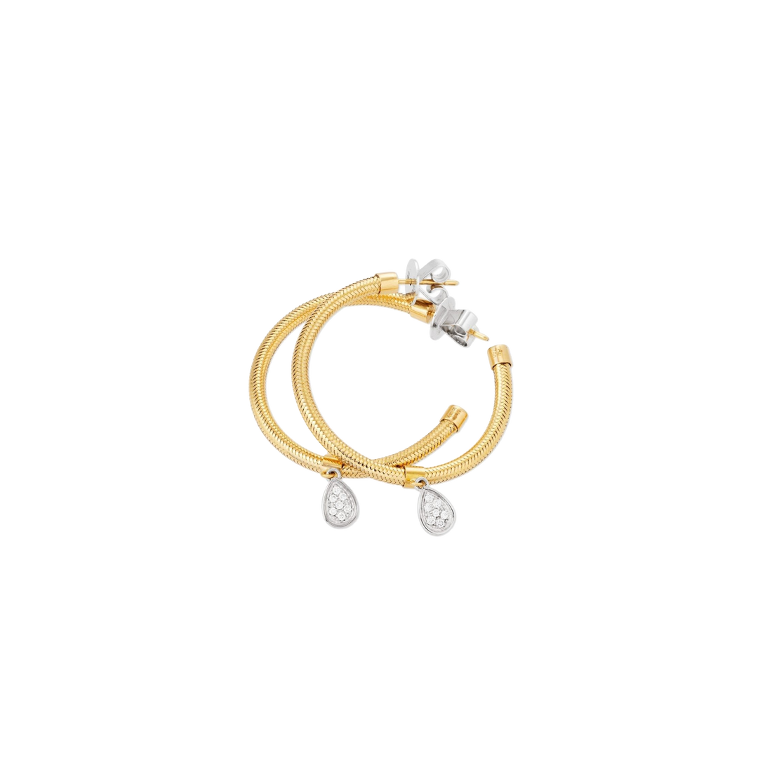 Entdecken Sie die Creolen von Ponte Vecchio aus der Nobile Kollektion mit der Referenz CO1798BRY aus 18 Karat Gelbgold mit Brillanten