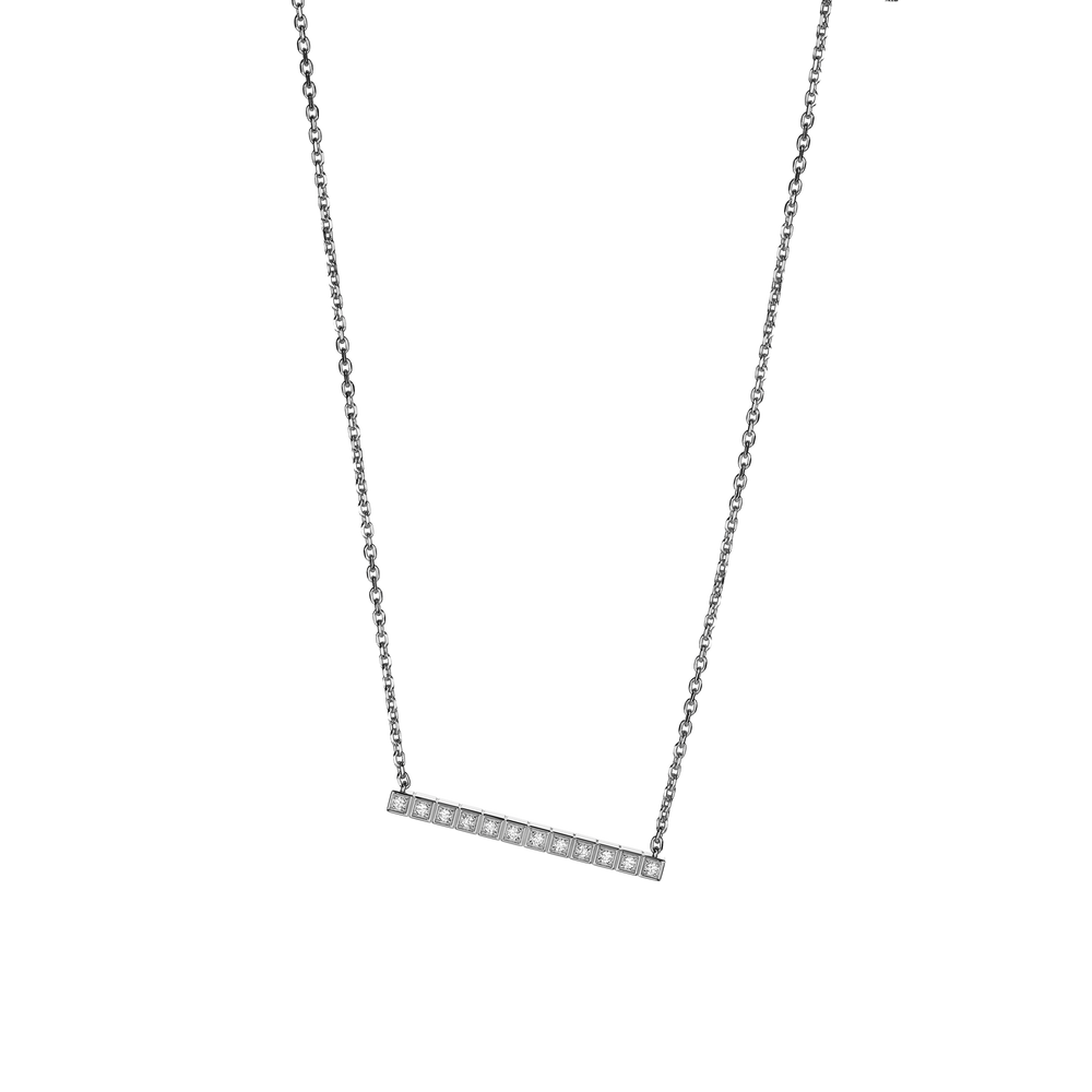 Chopard Collier Ice Cube aus 18Karat Weigold und 12 Brillanten