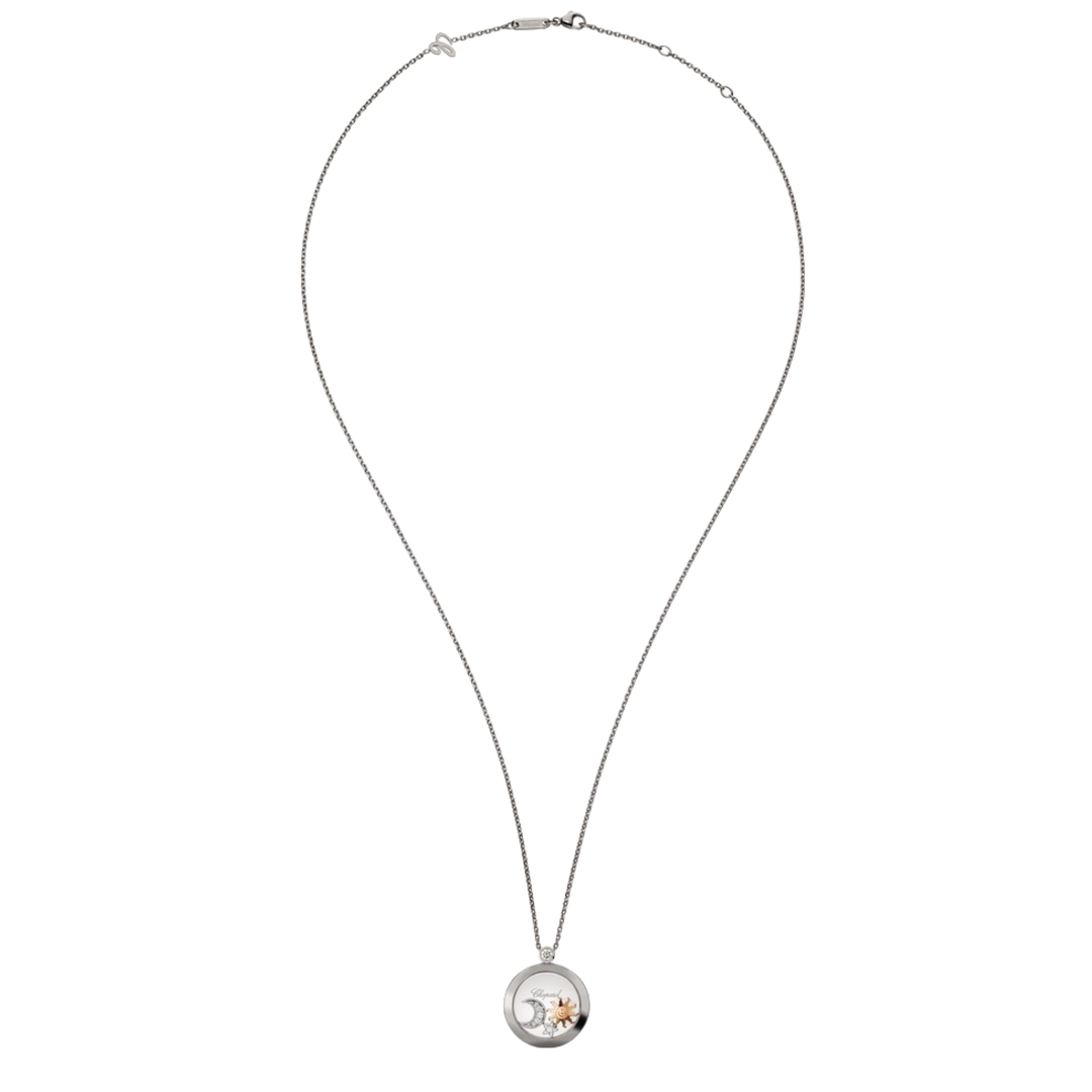Chopard Kette Sun, Moon & Stars aus 18Karat Weißgold und Roségold