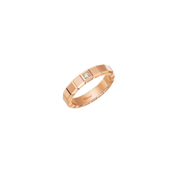 Chopard Ring Ice Cube aus 18Karat Roségold und einem Brillanten