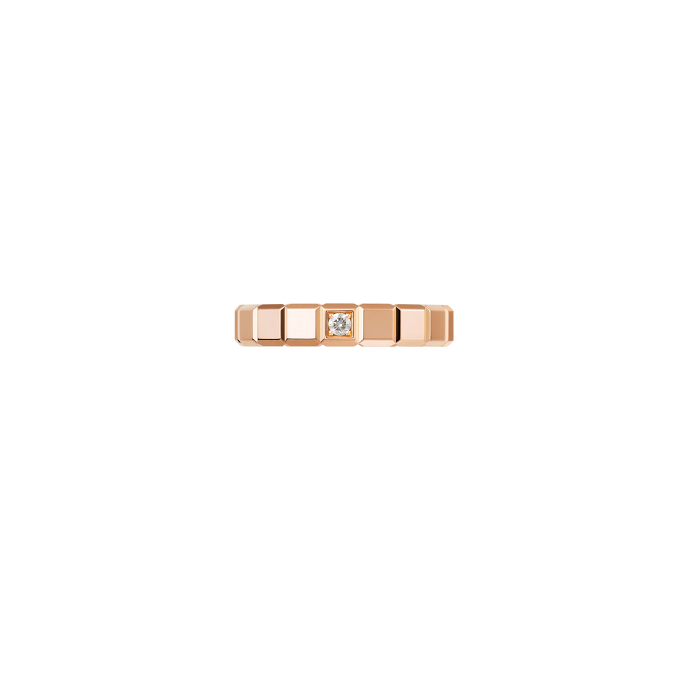 Chopard Ring Ice Cube aus 18Karat Roségold und einem Brillanten
