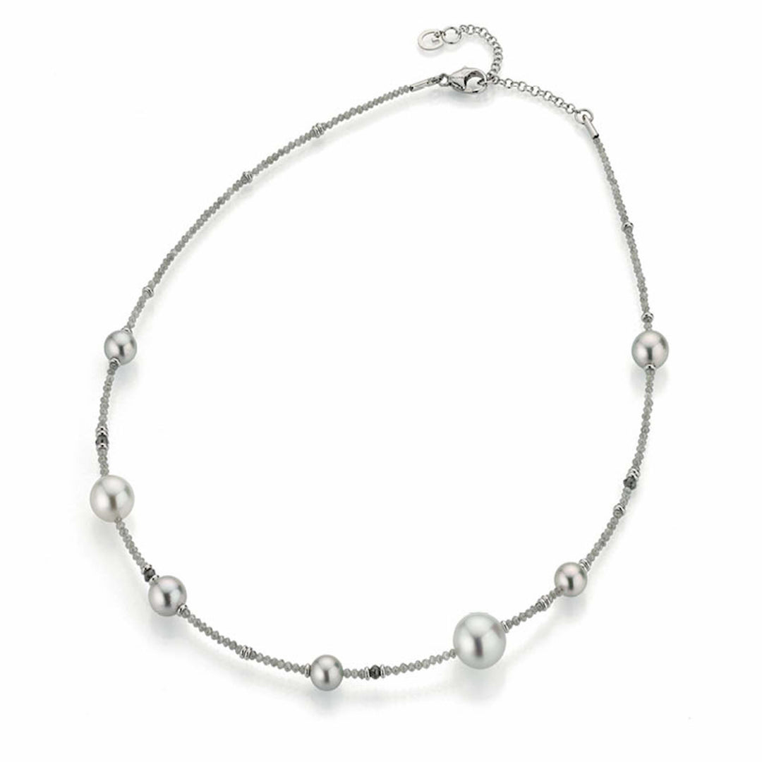 Gellner Collier Castaway 5-23485-01 aus Weißgold, Brillanten und Zuchtperlen