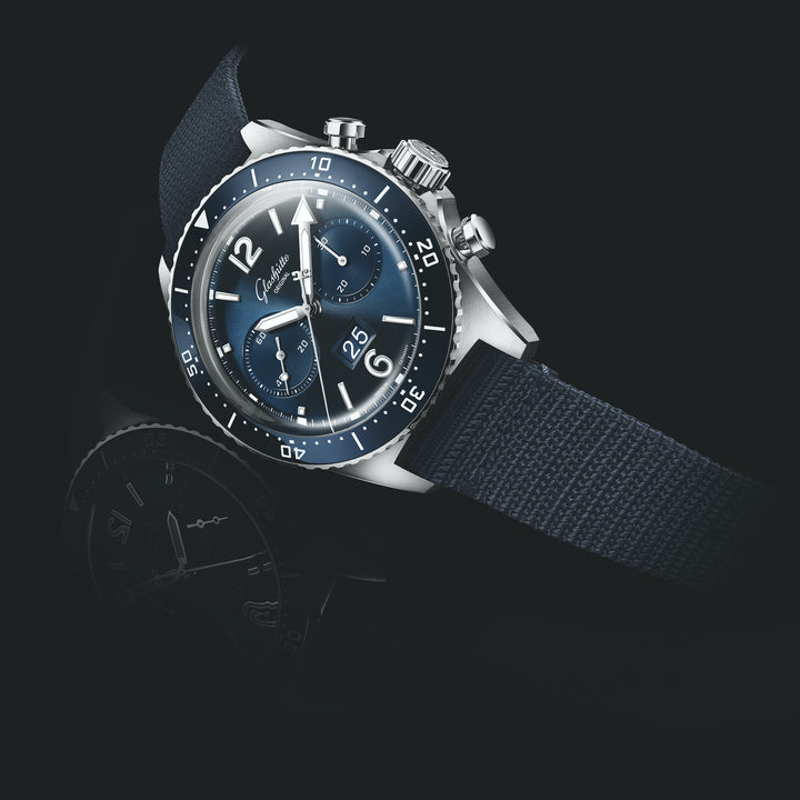 Glashütte Original SeaQ Chronograph mit der Referenz 1-37-23-02-81-36 Herrenuhr bei Juwelier Krebber