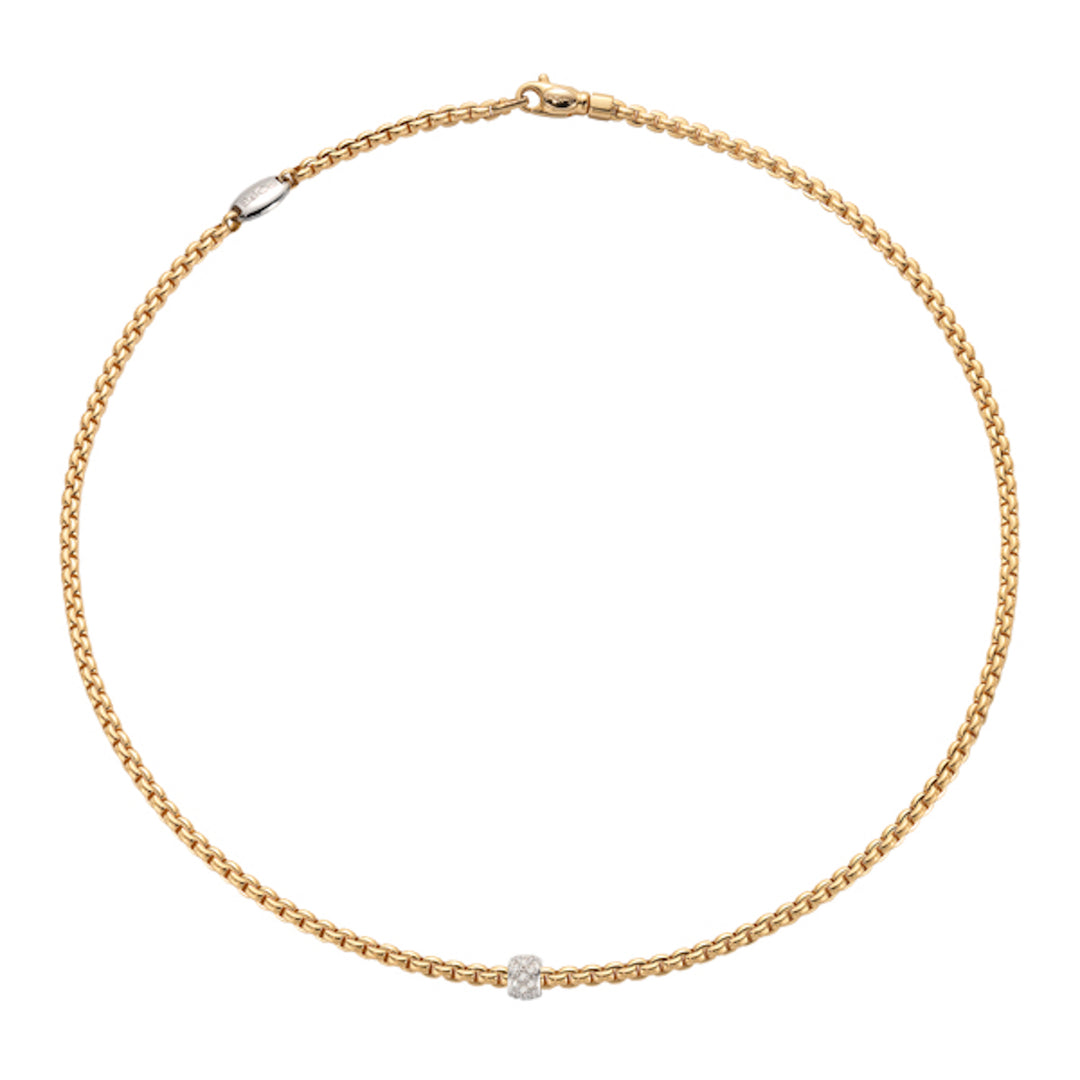 FOPE - Eka Kette 730C PAVE in Gelbgold