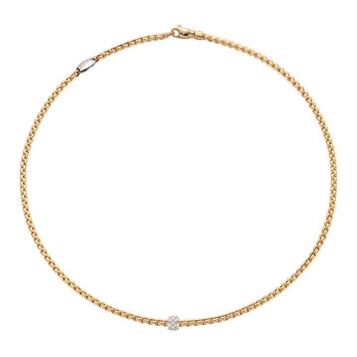 FOPE - Eka Kette 730C PAVE in Gelbgold