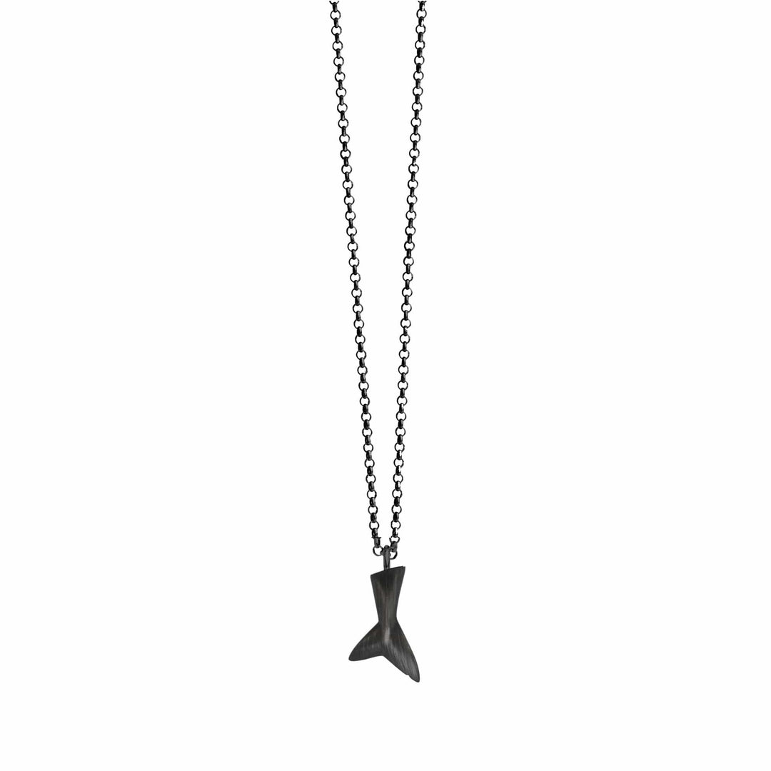 Ocean Story - Black Fin Kette in Silber