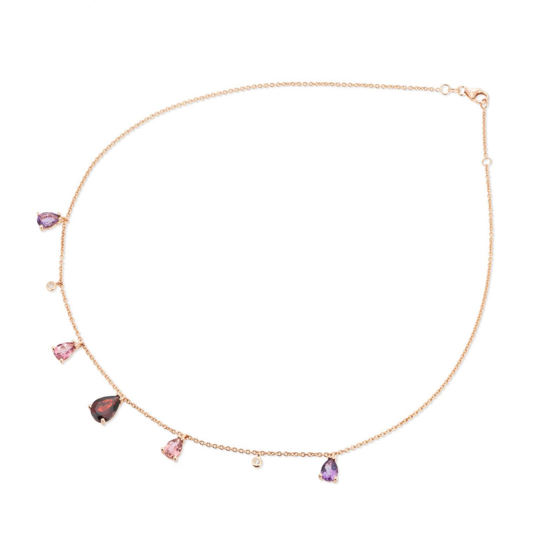 Ponte Vecchio Collier Iris CG1762GRR mit Brillant, Amethyst und Turmalin