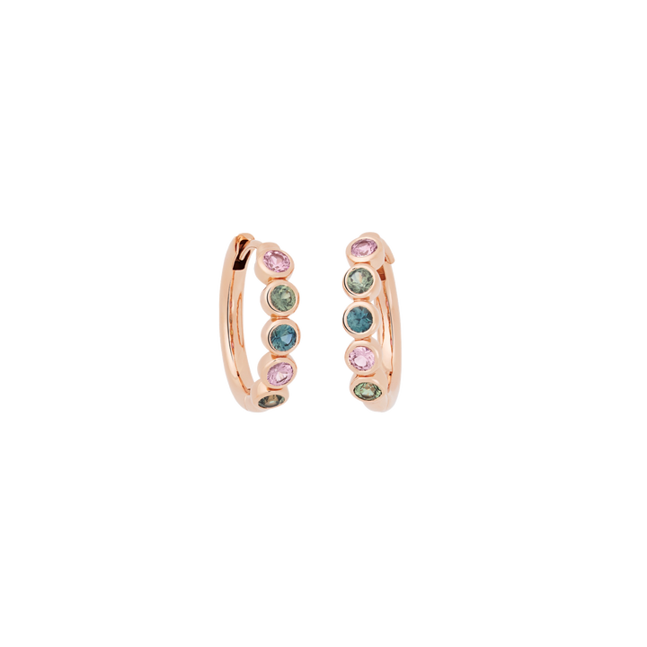 Bron Confetti Creolen 8OR4899BRAVO aus Roségold und Korund Mix