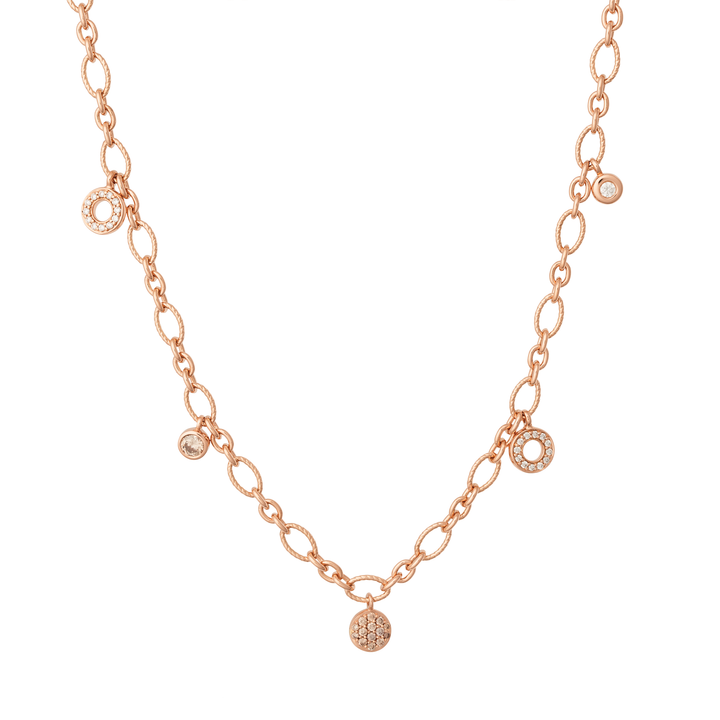 Bron - Joy Halskette – 8CR443650BRX – Roségold– Diamanten - Halskette für Damen
