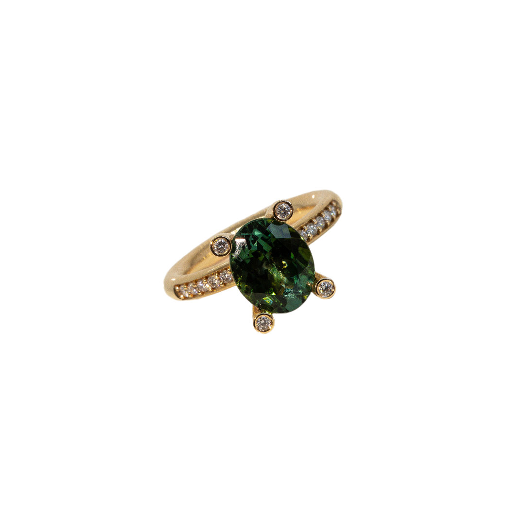 Bron - Phlox - Ring – 4RR4826SGTBR – Roségold – Diamanten & Farbstein - Damenring