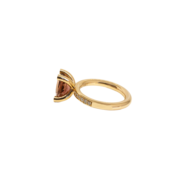 Bron Phlox Ring 4RR4826SRTBR, rosa Turmalin und Diamanten in Roségold gefasst.