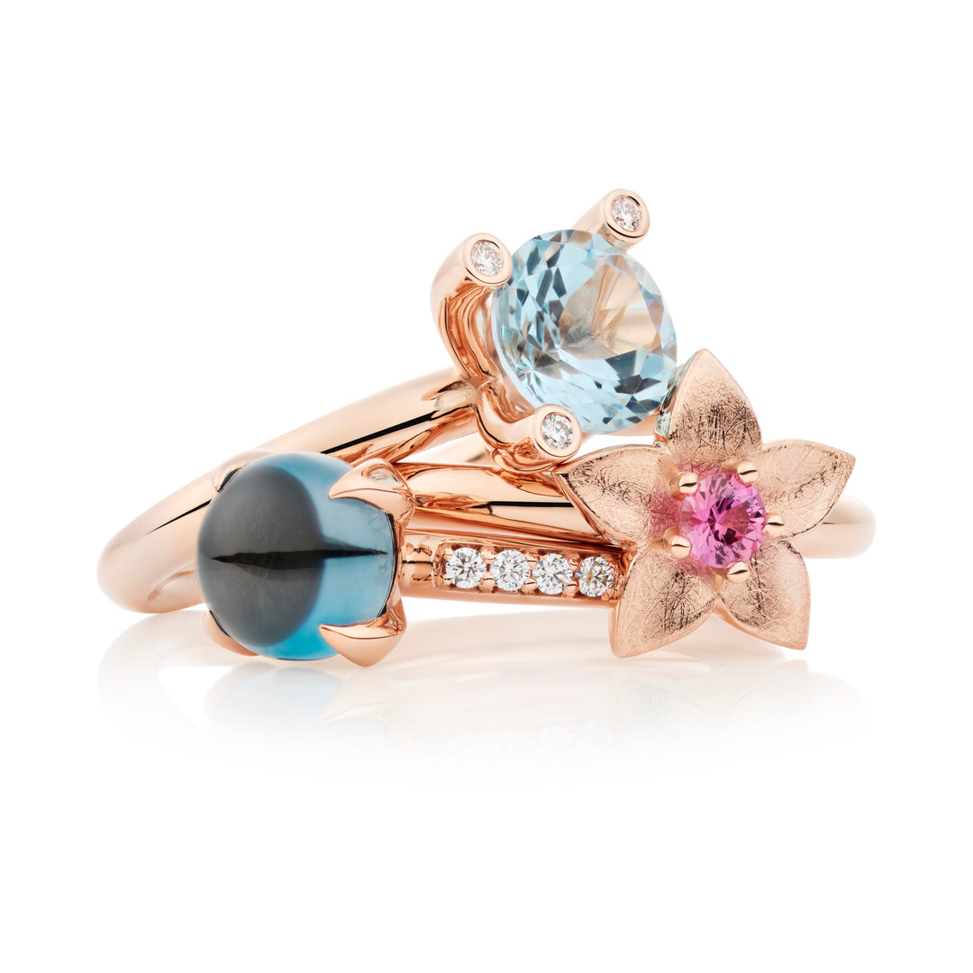 Bron Phlox Ring 8RR4715BTBR mit Blue Topaz