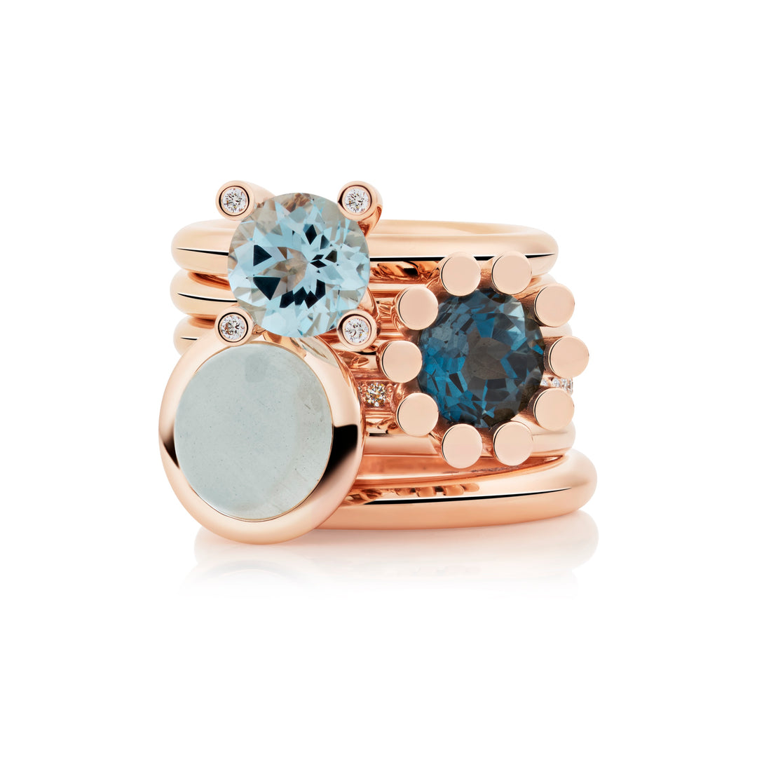 Bron Phlox Ring 8RR4715BTBR mit Blue Topaz