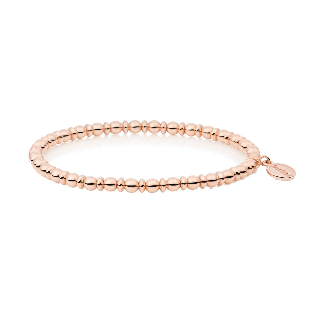 Bron Reflex Armband 7AR4049 aus Roségoldenen Kugeln und Ronden.