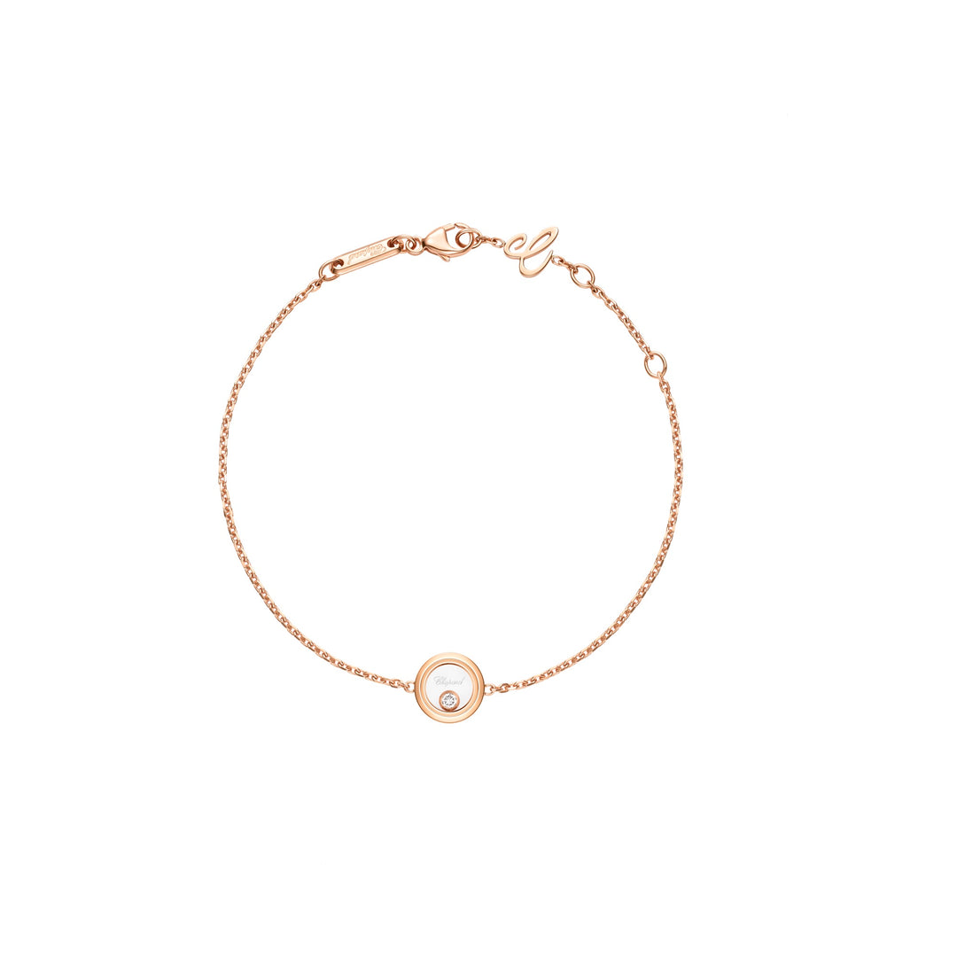 Chopard Happy Diamonds Armband 85A191-5001 aus Roségold und einem Happy Diamond.