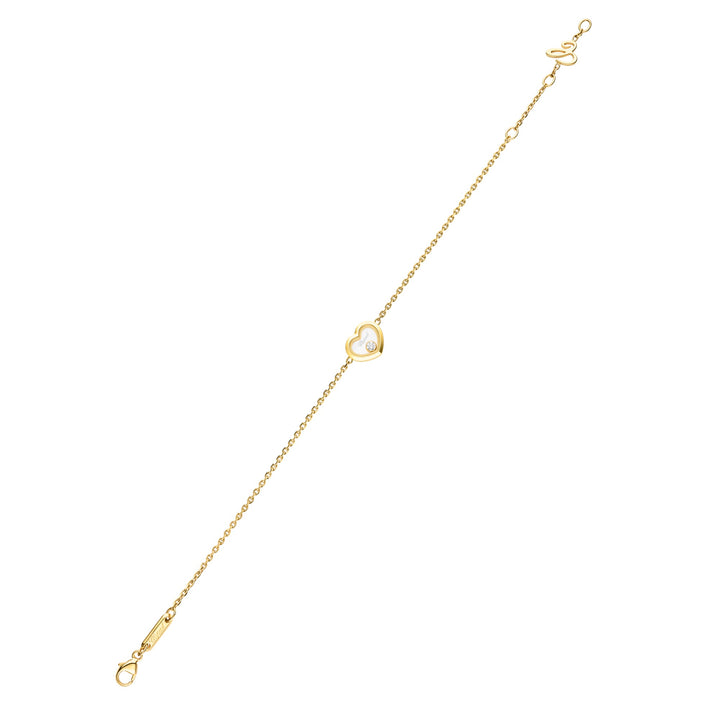 Chopard Happy Diamonds Armband 85A192-0001  aus Gelbgold und einem Happy Diamond n einer Herzfassung.