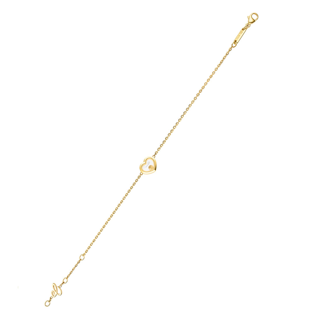 Chopard Happy Diamonds Armband 85A192-0001  aus Gelbgold und einem Happy Diamond n einer Herzfassung.