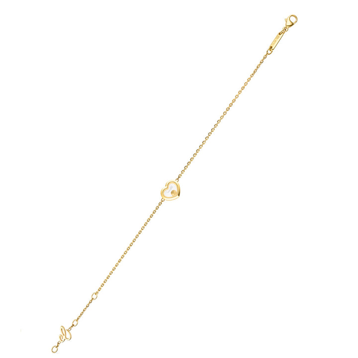 Chopard Happy Diamonds Armband 85A192-0001  aus Gelbgold und einem Happy Diamond n einer Herzfassung.