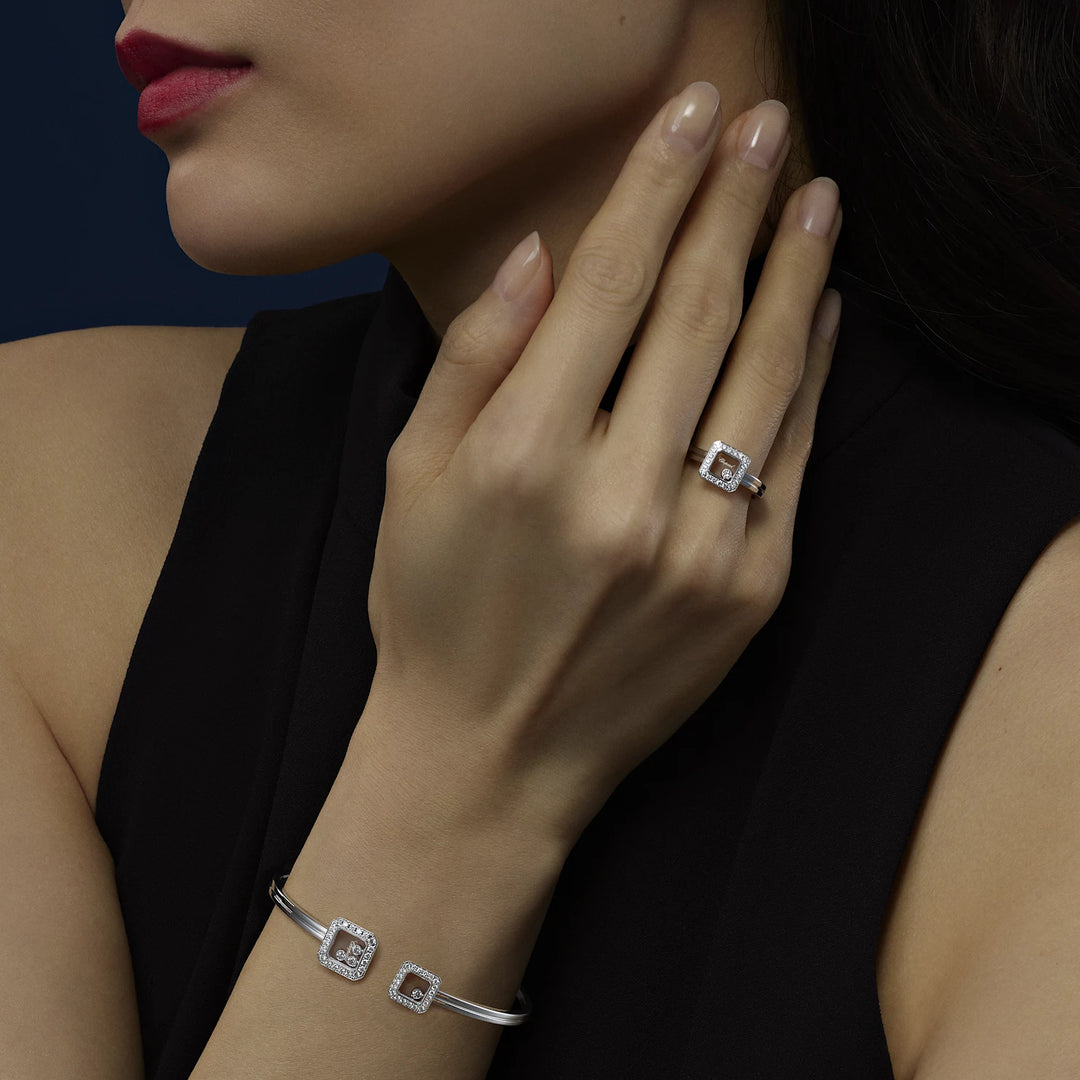 Chopard Armreif Happy Diamons Icons 85A114-1202, Weißgold und Diamanten