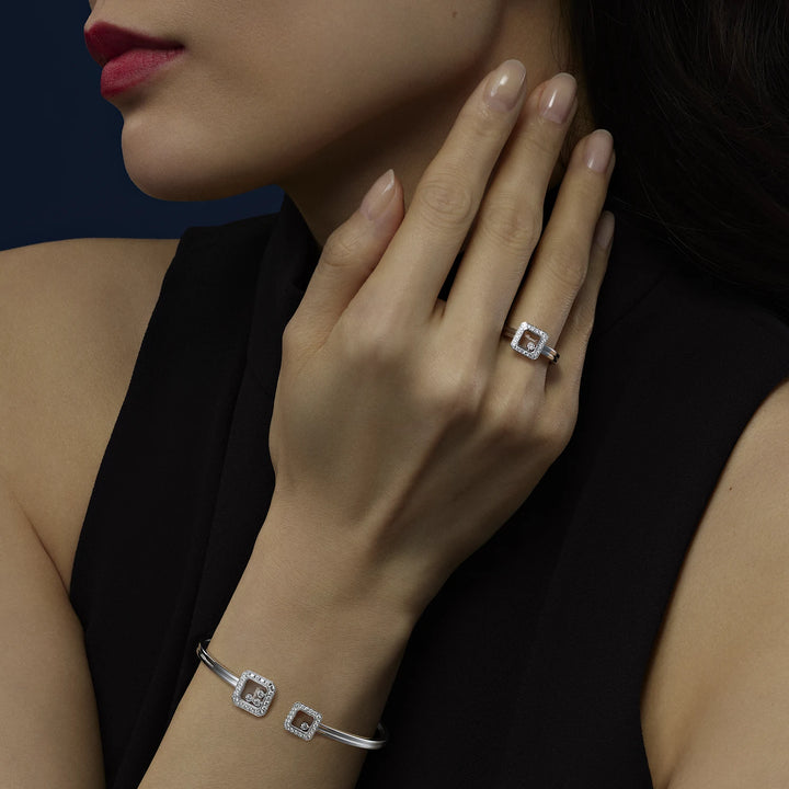 Chopard Armreif Happy Diamons Icons 85A114-1202, Weißgold und Diamanten