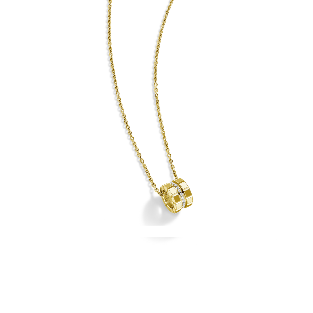 Chopard Ice Cube Collier  797005-0003 aus 18Karat Gelbgold und Diamanten