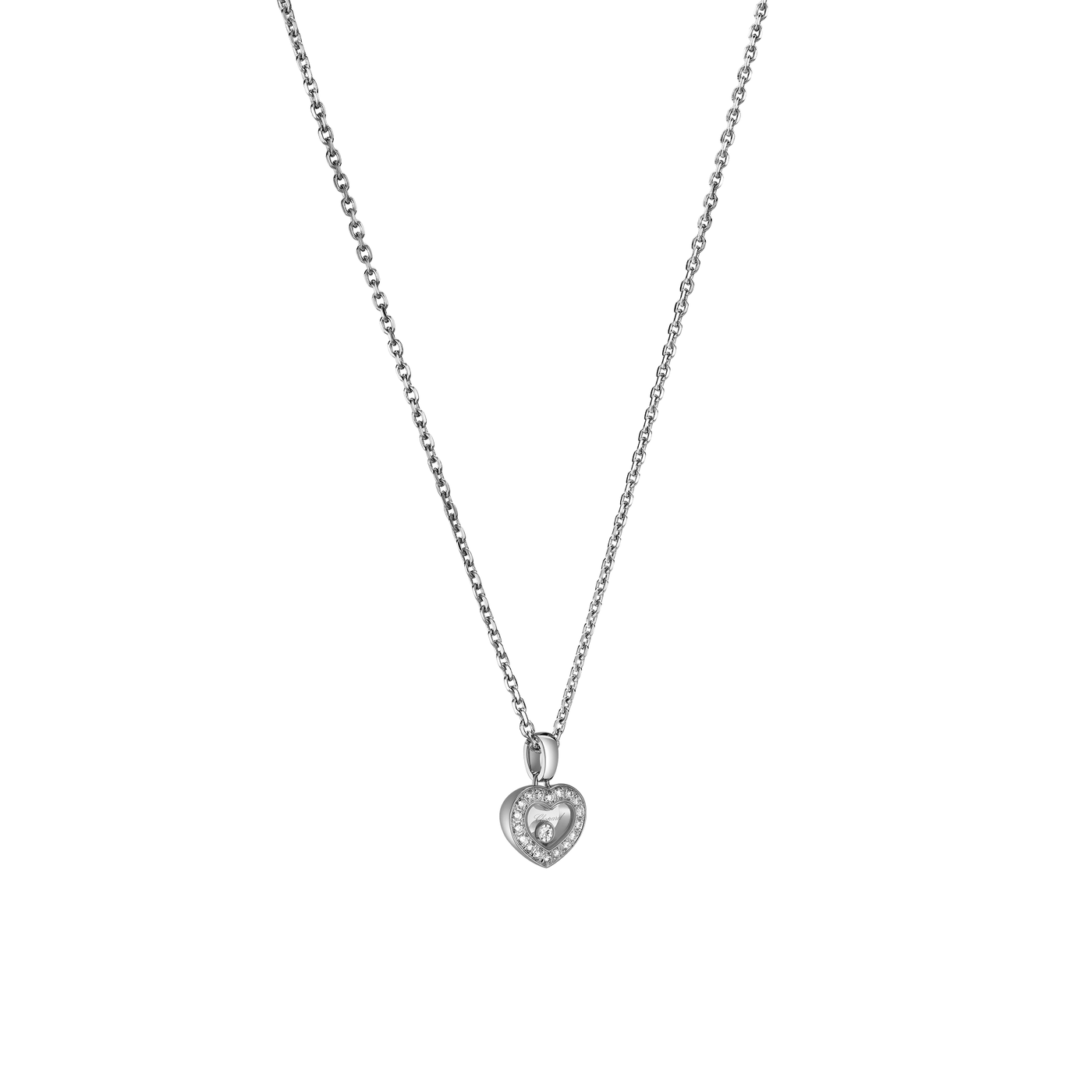 Halskette für Damen von Chopard aus der Happy Diamonds-Kollektion mit der Referenz 79A054-1201 aus Weißgold mit Diamanten bei Juwelier KRebber