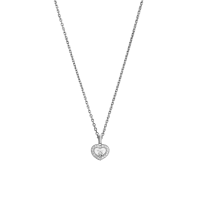 Halskette für Damen von Chopard aus der Happy Diamonds-Kollektion mit der Referenz 79A054-1201 aus Weißgold mit Diamanten In Herzform