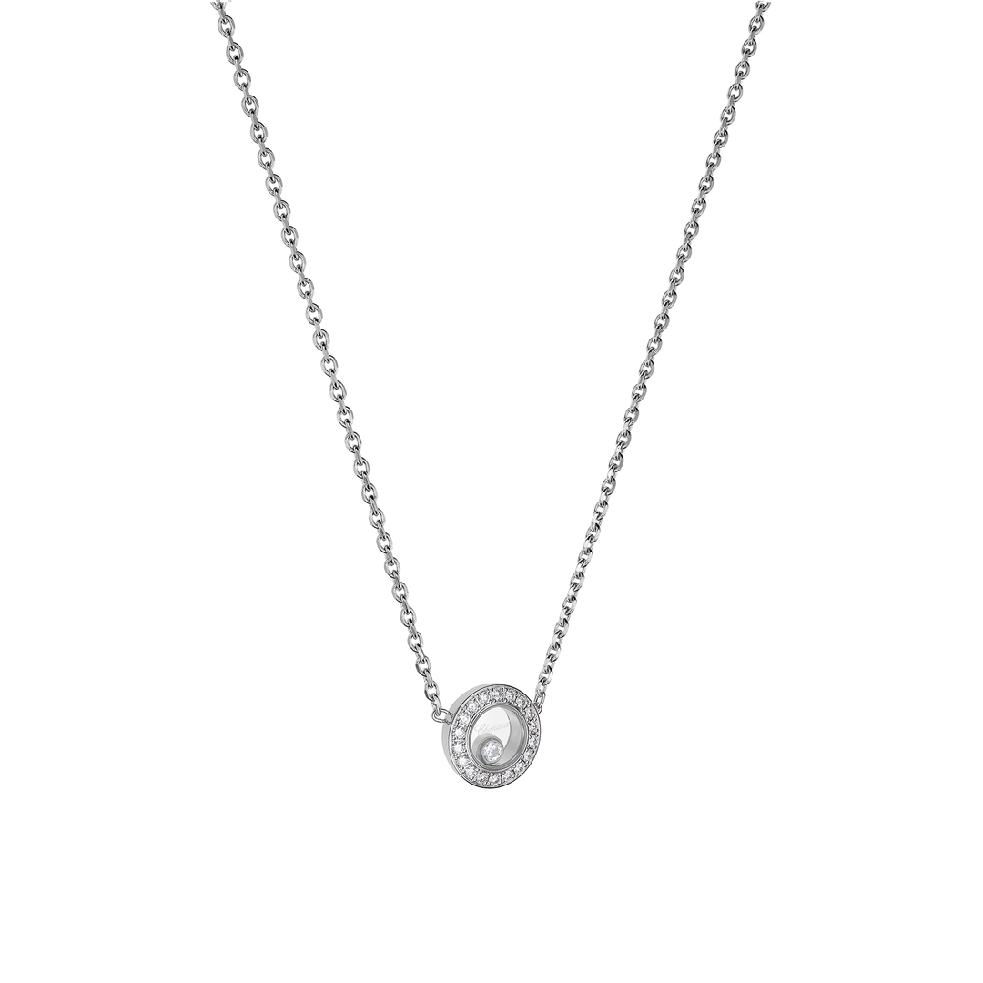 Halskette für Damen von Chopard aus der Happy Diamonds-Kollektion mit der Referenz 81A017-1201 aus Weißgold mit Diamanten in Mönchengladbach