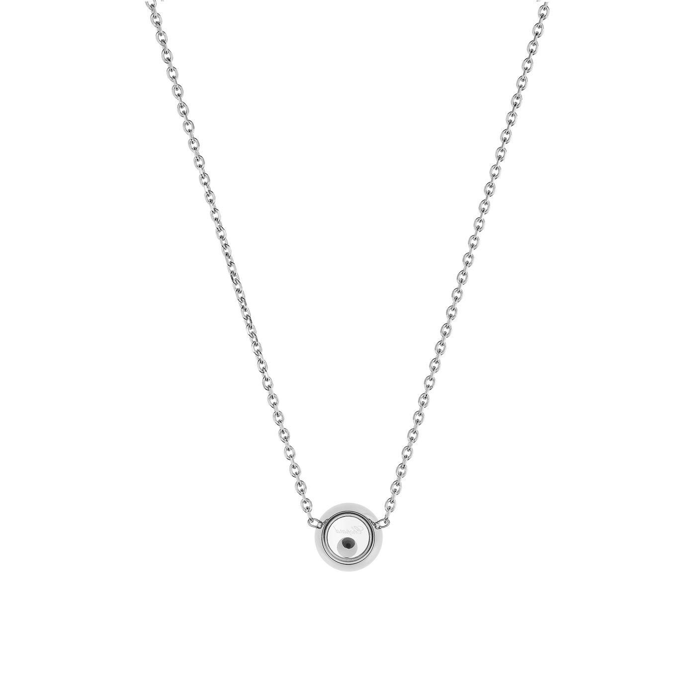 Halskette für Damen von Chopard aus der Happy Diamonds-Kollektion mit der Referenz 81A017-1201 aus Weißgold mit Diamanten Länge 45 cm